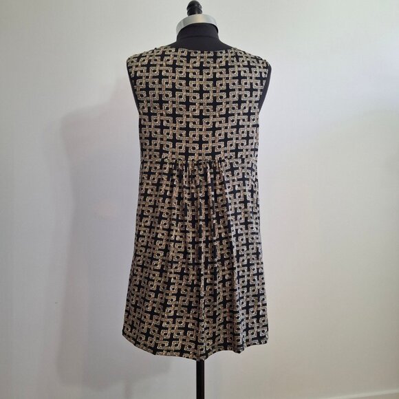 V Neck Short Dress Size L Sleeveless Knotted Front Stretchy Sleeveless Gathered - Picture 2 of 9